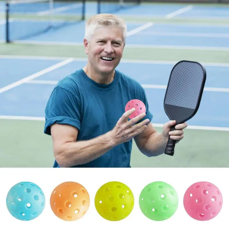 Luminous Pickleball 74MM Durable Night Light Green Ball 40 Holes Outdoor Competition Pickleball Balls Glowing in the Dark