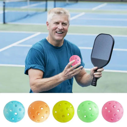 Luminous Pickleball 74MM Durable Night Light Green Ball 40 Holes Outdoor Competition Pickleball Balls Glowing in the Dark