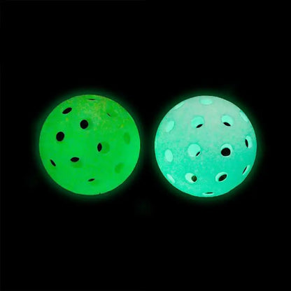 Luminous Pickleball 74MM Durable Night Light Green Ball 40 Holes Outdoor Competition Pickleball Balls Glowing in the Dark