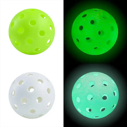 Luminous Pickleball 74MM Durable Night Light Green Ball 40 Holes Outdoor Competition Pickleball Balls Glowing in the Dark